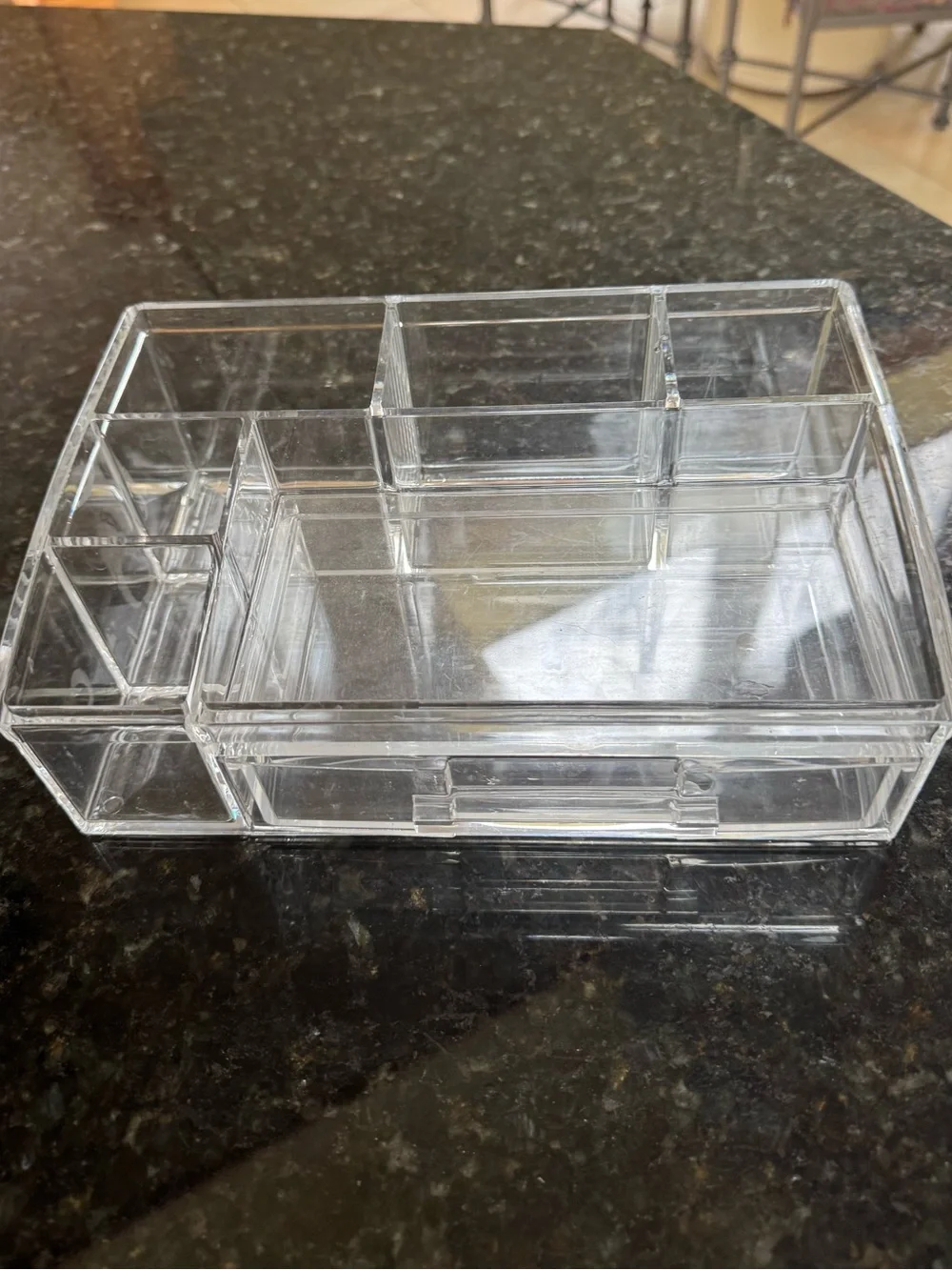 Clear Acrylic Makeup Organizer with Drawer - Transparent